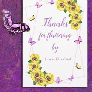 Little Butterfly Baby Shower Thank You Card