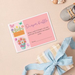 Little Butterfly is her way Cute Whimsical Pink Enclosure Card