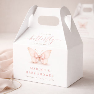Little Butterfly On The Way Neutral Baby Shower Favour Box