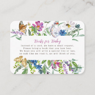 Little Butterfly Wildflower Spring Books for Baby Enclosure Card