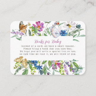 Little Butterfly Wildflower Spring Books for Baby Enclosure Card