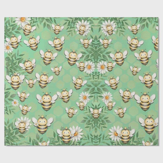 Little Buzz Bee Wrapping paper (Flat)