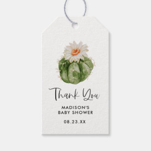 Little Cactus Succulent Baby Shower Gift Thank You Tags