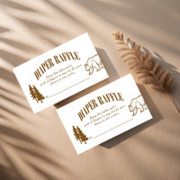 Little camper adventure baby shower diaper raffle