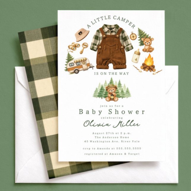 Little Camper Baby Shower Invitation (Creator Uploaded)