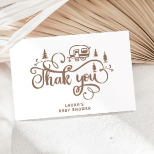 Little camper is on the way Baby shower Thank you Card