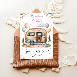 Little Camper Party Card