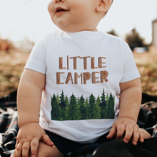 Little Camper Watercolor Woodland  Baby T-Shirt (Creator Uploaded)