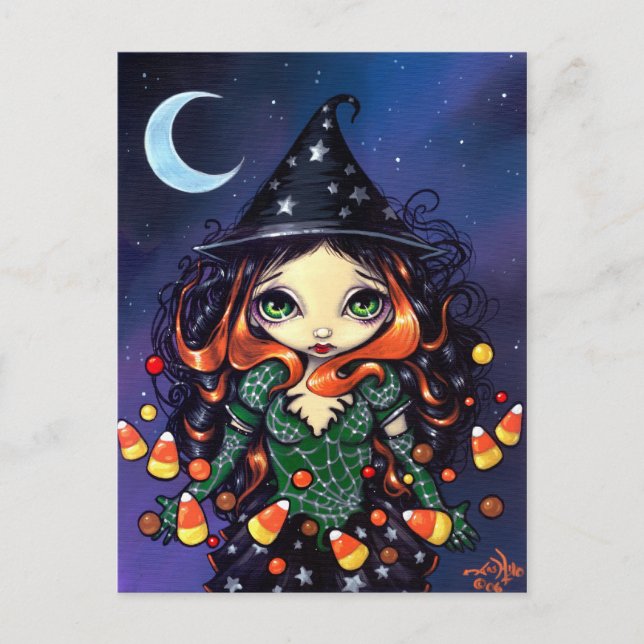 "Little Candy Witch" Postcard (Front)