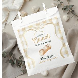 Little Cannoli Neutral Beige Italian Baby Shower Favour Bags