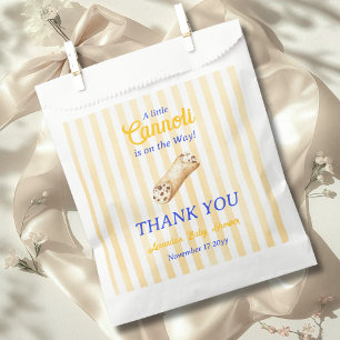Little Cannoli Yellow Blue Italian Baby Shower Favour Bags