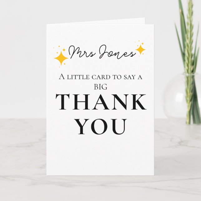 Little Card to Say a Big Thank You | Appreciation  (Front)