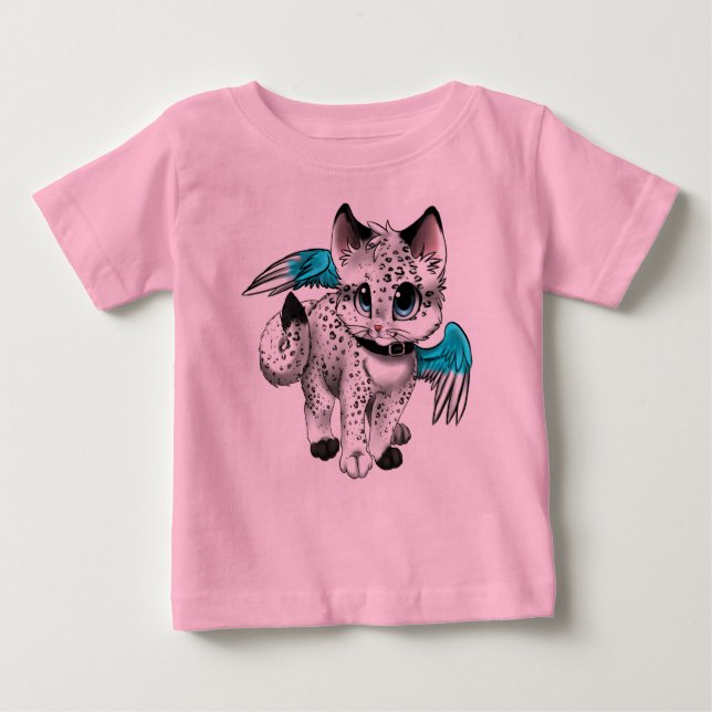 Little Cartoon Angel Cat Baby T-Shirt (Front)