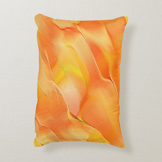 Little carved in many orange and yellow decorative cushion (Back(Vertical))