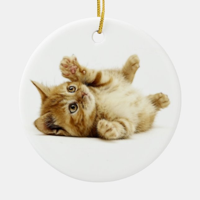 LITTLE CAT CERAMIC TREE DECORATION (Front)