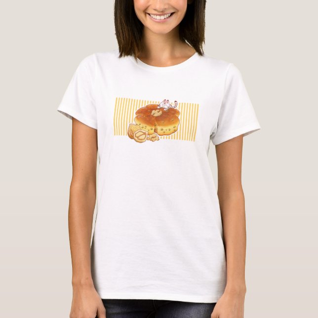 Little Cat & Walnut bread T-Shirt (Front)