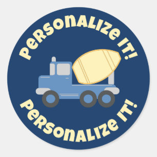 Little Cement Truck Classic Round Sticker