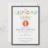 Little Champ Basketball Winner Any Age Birthday