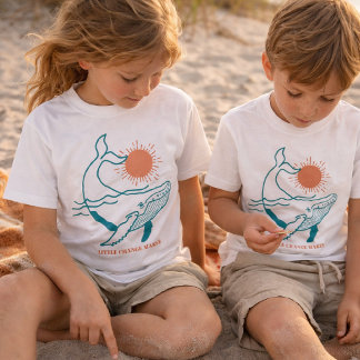 Little Change Maker Kids T-Shirt Ocean Whale Coast