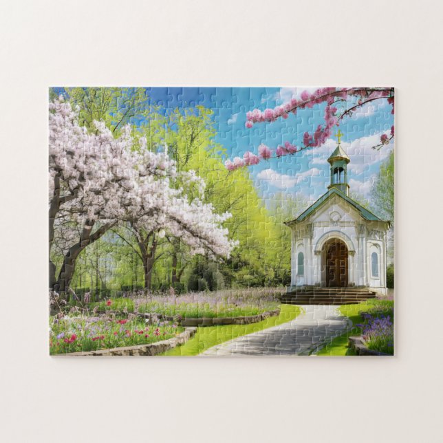 Little Chapel 2 Easy Brain Art Puzzle Photo Puzzle (Horizontal)