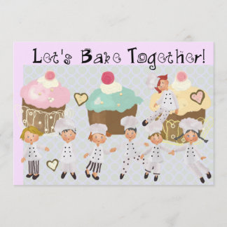 Little Chef Baking Party 5x7 Invitation