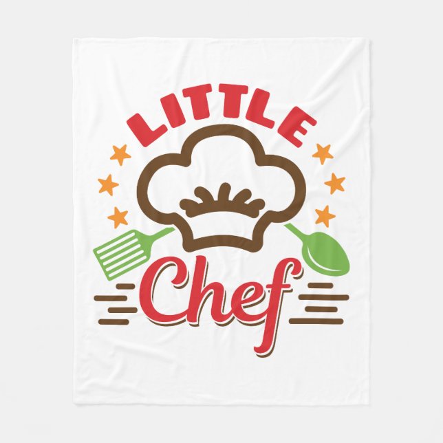 Little Chef Cooking Lover Kids Fleece Blanket (Front)