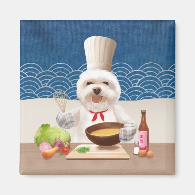 Little Chef Dog Magnet (Front)