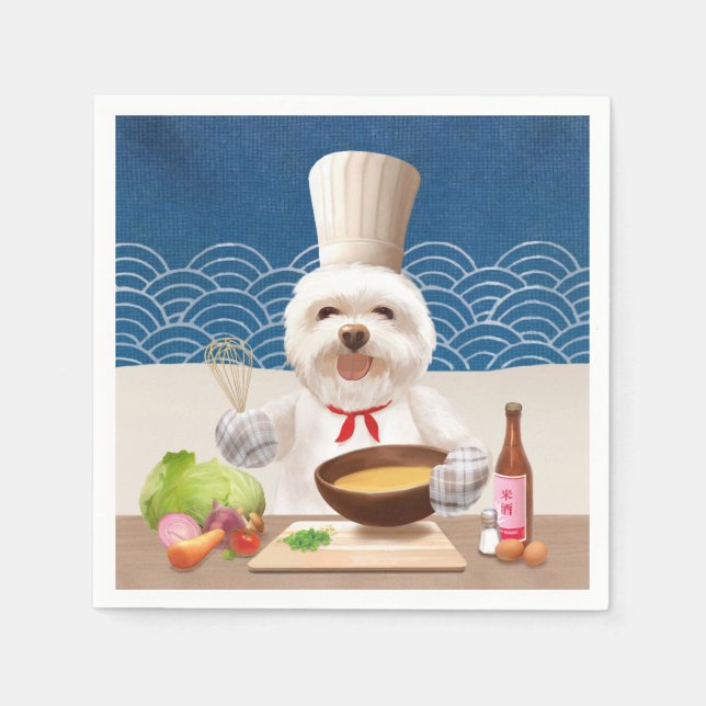 Little Chef Dog Napkin (Front)