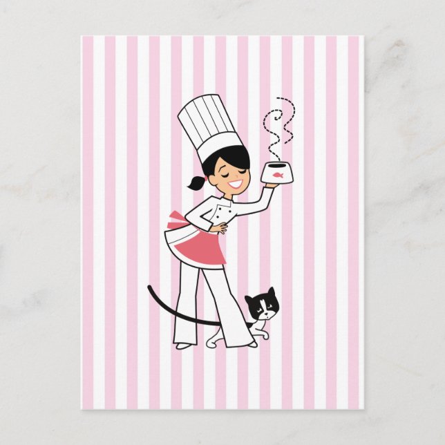Little Chef Illustration on Postcard (Front)