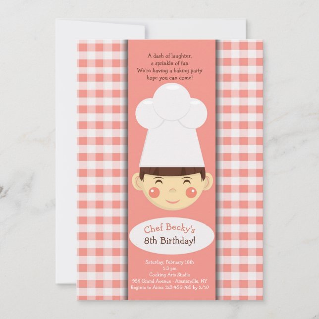 Little Chef Invitation (Front)