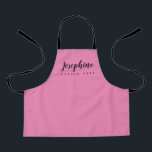 Little Chef Script Girl Name Pink personalised Apron<br><div class="desc">Our children have always loved to help with the baking and cooking at home. We've encouraged this love for the culinary arts at a young age and it inspired these personalised "Little Chef" aprons. Nurture your child's passion for cooking with our Pink Personalised "Little Chef" Aprons. These aprons are crafted...</div>