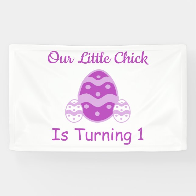 Little Chick 1st Birthday Banner (Horizontal)