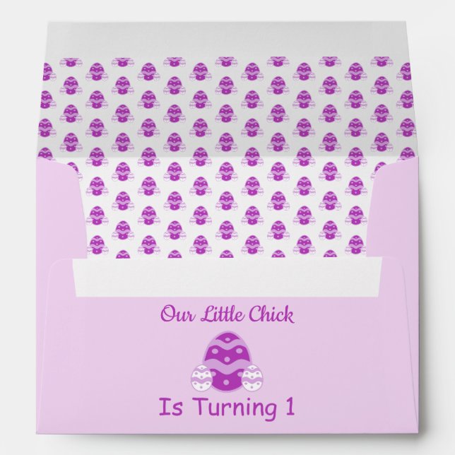 Little Chick 1st Birthday Envelope (Back (Bottom))