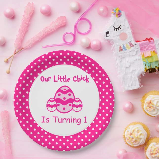 Little Chick 1st Birthday Paper Plates (Party)