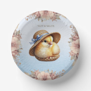 Little Chick Blue Ribbon Paper Bowl Plate
