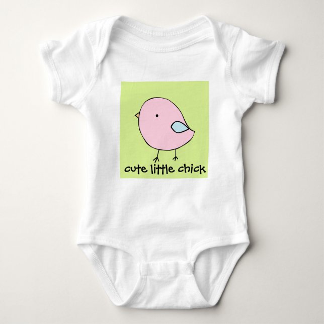Little chick custom baby bodysuit (Front)