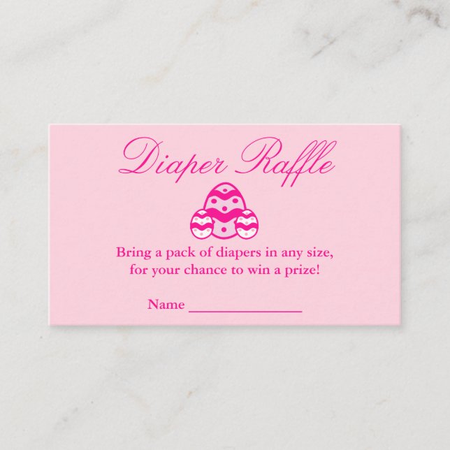 Little Chick Easter Baby Shower Diaper Raffle Enclosure Card (Front)
