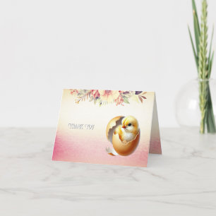 Little Chick Hatching Thank You Card