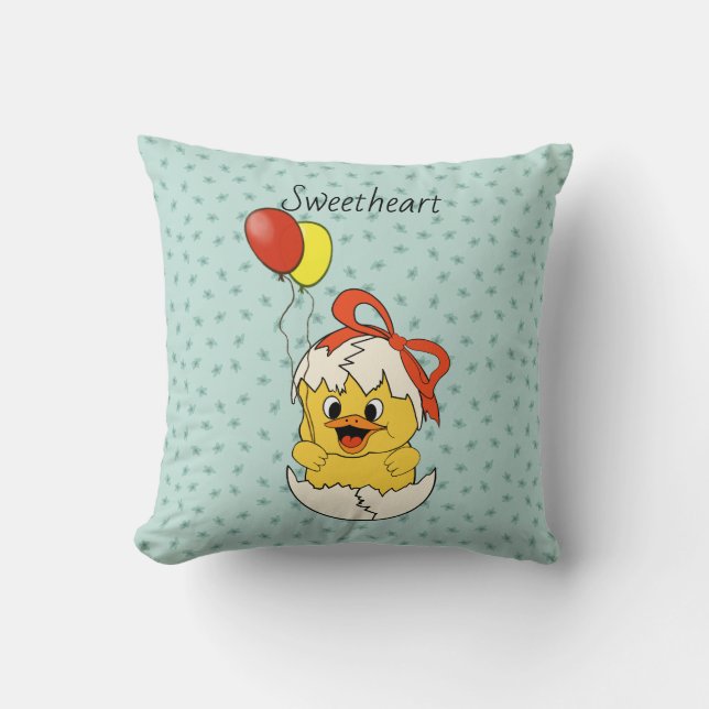 Little Chick "Sweetheart" Throw Pillow