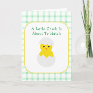 Little Chick To Hatch Gender Neutral Baby Shower Card