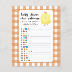 Little chicken - baby shower emoji pictionary game