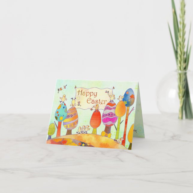 Little Chicks in Easter Land Card (Front)