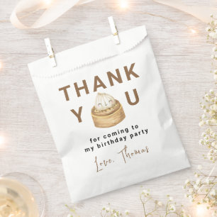 Little Chinese dumpling first Birthday Thank you Favour Bags