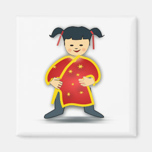 Little Chinese Girl Magnet