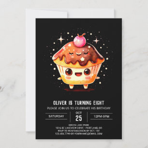Little Chocolate Delight Muffin Birthday Invitation