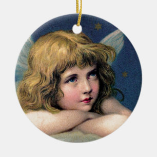 Little christmas angel ceramic tree decoration