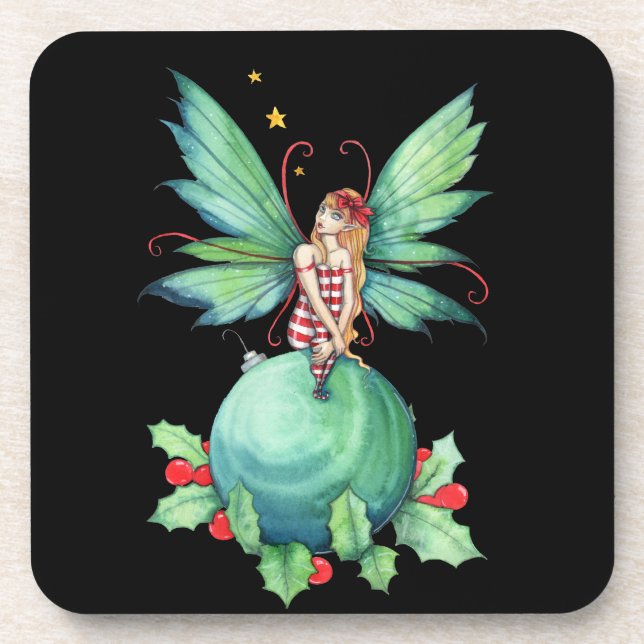 Little Christmas Fairy set of Coasters (Front)