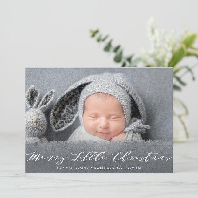 Little christmas joy holiday birth announcement (Standing Front)