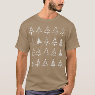 Little Christmas Tree Doodles Simple  T-Shirt