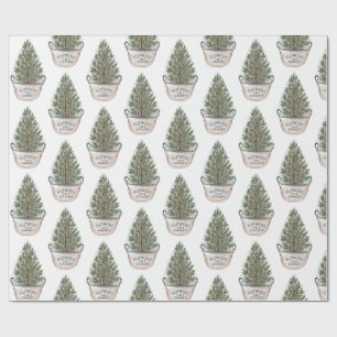 Little Christmas Tree Pattern Wrapping Paper